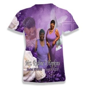 3D Memorial Shirt Purple Background Allover